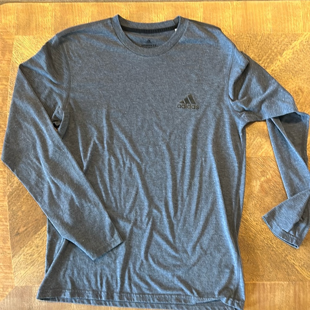 Adidas long sleeve T-shirt in Heather gray